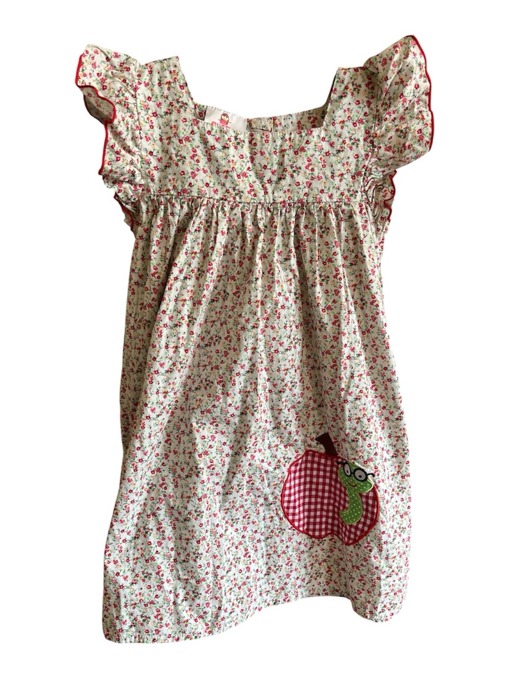Ruffle Girls Smocked Apple Dress